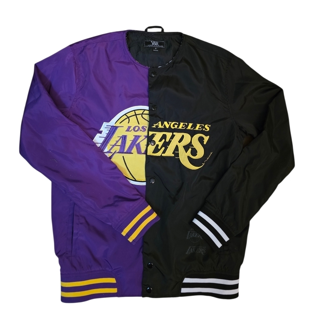 Young & Reckless Los Angeles Lakers Split Varsity Jacket Black Purple Sz S